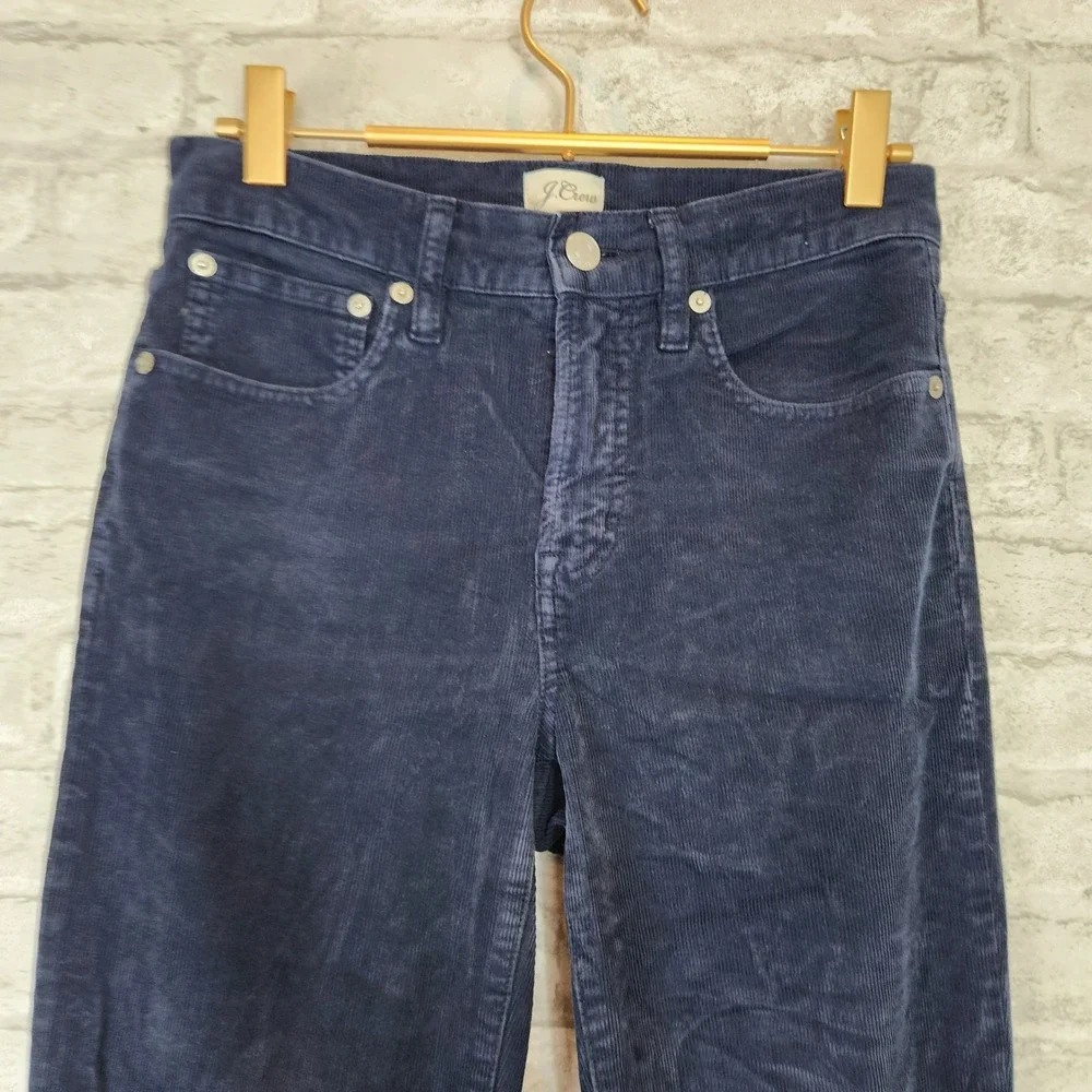J. Crew Pants Vintage Straight Navy Blue Corduroy Preppy 25 XS